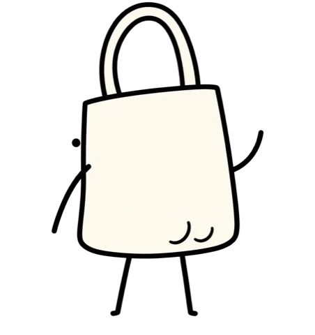 The NoteNote tote waving bye